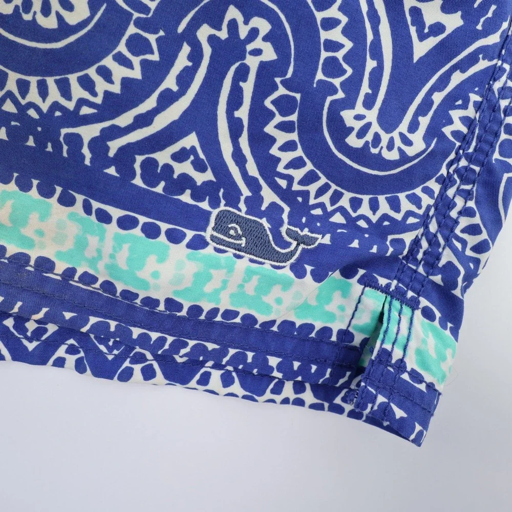 Vineyard Vines Men's‎ Swim Trunks Shorts Blue Patterned Swimsuit Size L